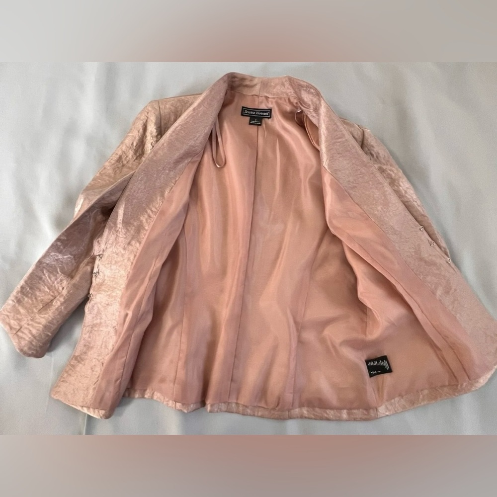 Jessica Howard 2 Piece Set Dress Jacket‎ Women's Size 8 Pink - Picture 13 of 16